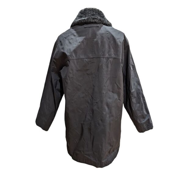 Bernardo Women's Black Long Jacket Faux Fur Collar Fleece Lining Size S - Picture 3 of 11